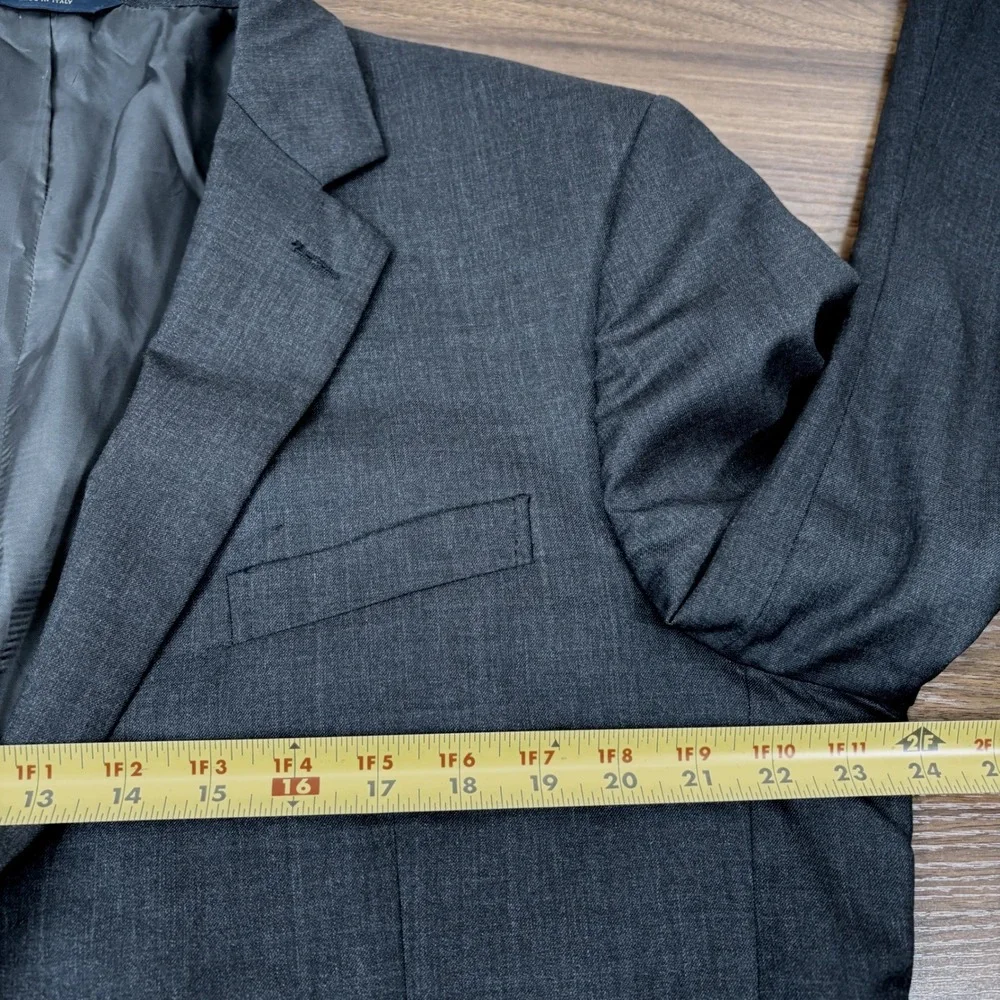 Brooks Brothers Blazer 45R Gray 1818 Madison Fit Estrato Stretch Italian Wool